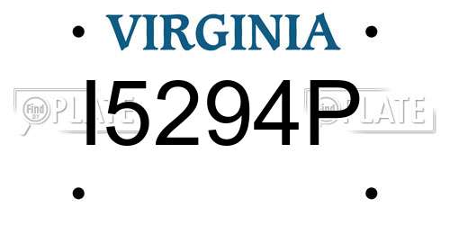 I5294P Virginia License Plate