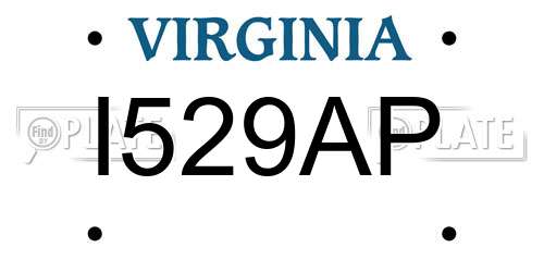 I529AP Virginia License Plate