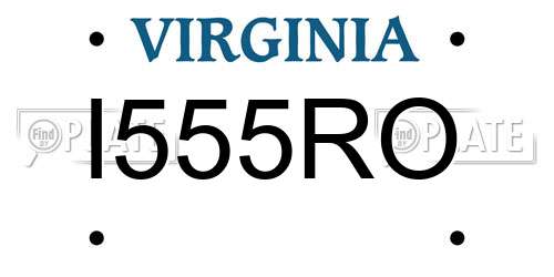 I555RO Virginia License Plate