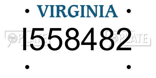 I558482 Virginia License Plate