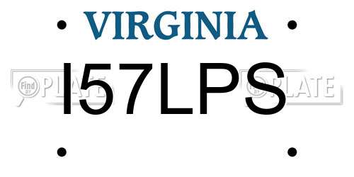 I57LPS Virginia License Plate