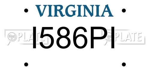 I586PI Virginia License Plate