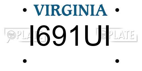 I691UI Virginia License Plate