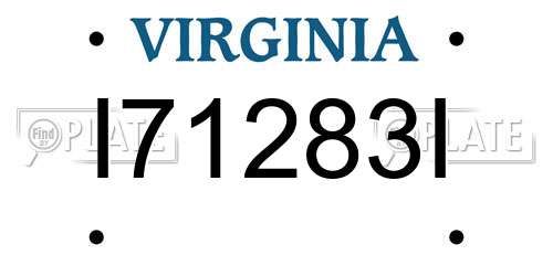 I71283I Virginia License Plate