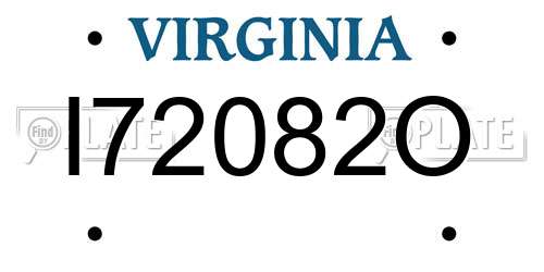 I72082O Virginia License Plate
