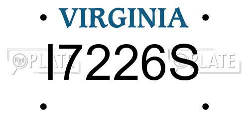 I7226S Virginia License Plate