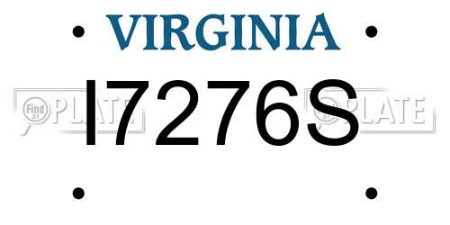 I7276S Virginia License Plate
