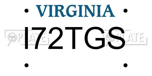 I72TGS Virginia License Plate