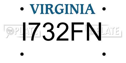 I732FN Virginia License Plate