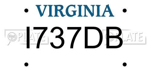 I737DB Virginia License Plate