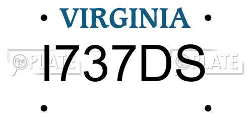 I737DS Virginia License Plate