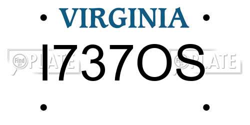 I737OS Virginia License Plate