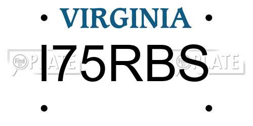 I75RBS Virginia License Plate