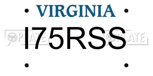 I75RSS Virginia License Plate
