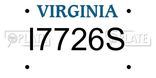 I7726S Virginia License Plate