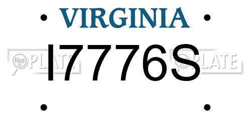 I7776S Virginia License Plate
