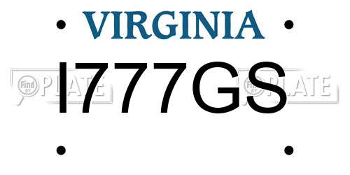I777GS Virginia License Plate