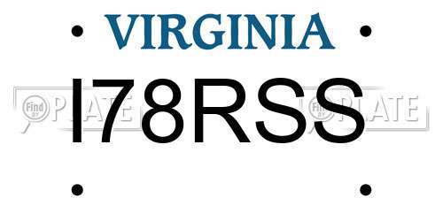 I78RSS Virginia License Plate
