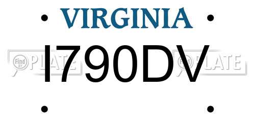 I790DV Virginia License Plate