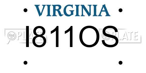 I811OS Virginia License Plate