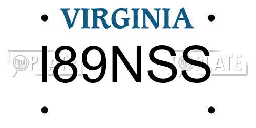 I89NSS Virginia License Plate