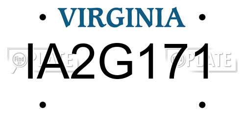 IA2G171 Virginia License Plate
