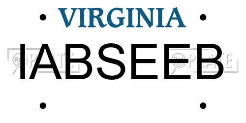 IABSEEB Virginia License Plate
