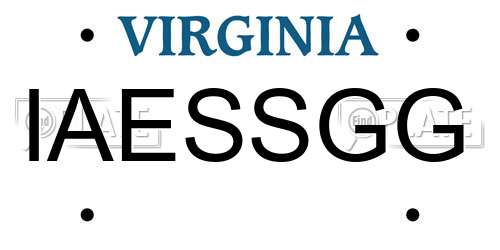IAESSGG Virginia License Plate