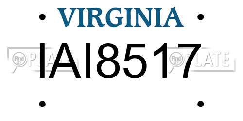 IAI8517 Virginia License Plate