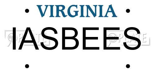 IASBEES Virginia License Plate