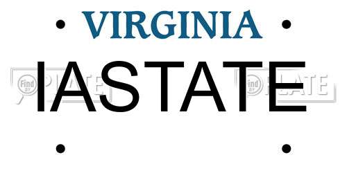 IASTATE Virginia License Plate