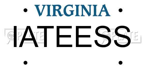 IATEESS Virginia License Plate