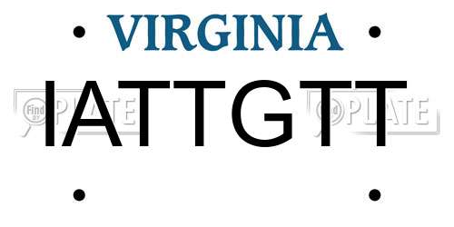IATTGTT Virginia License Plate