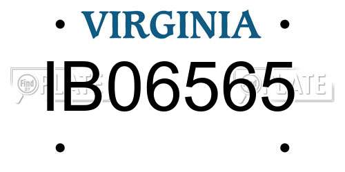 IB06565 Virginia License Plate