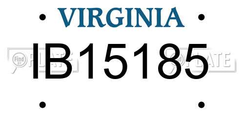 IB15185 Virginia License Plate