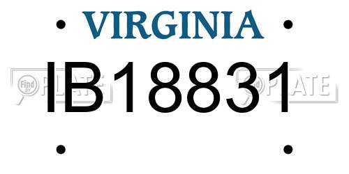 IB18831 Virginia License Plate
