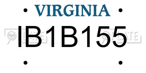 IB1B155 Virginia License Plate
