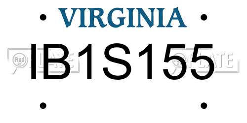 IB1S155 Virginia License Plate