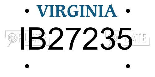 IB27235 Virginia License Plate