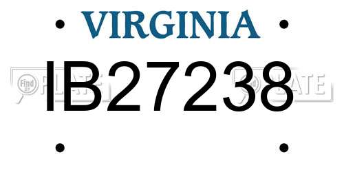 IB27238 Virginia License Plate