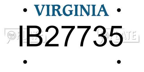IB27735 Virginia License Plate