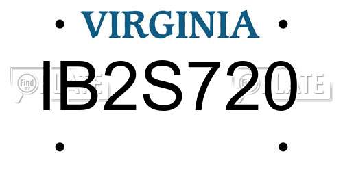 IB2S720 Virginia License Plate