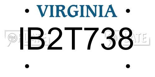 IB2T738 Virginia License Plate