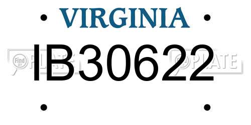 IB30622 Virginia License Plate