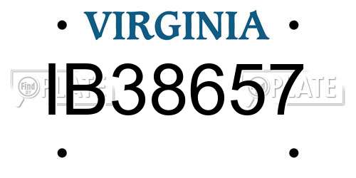 IB38657 Virginia License Plate