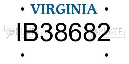 IB38682 Virginia License Plate