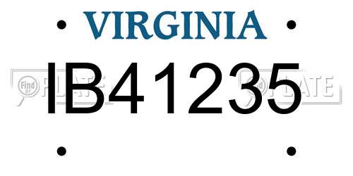IB41235 Virginia License Plate