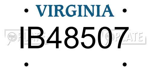 IB48507 Virginia License Plate