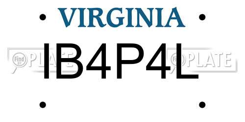 IB4P4L Virginia License Plate