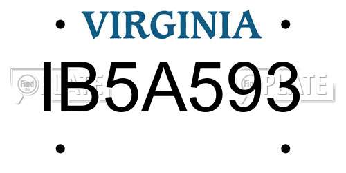 IB5A593 Virginia License Plate